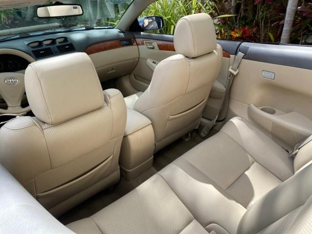 2007 Cosmic Blue Metallic /Ivory Toyota Camry Solara SLE LOW MILES 39,944 1 OWNER (4T1FA38P97U) with an 3.3L DOHC SMPI VVT-i 24-Valve V6 Engine engine, Automatic transmission, located at 4701 North Dixie Hwy, Pompano Beach, FL, 33064, (954) 422-2889, 26.240938, -80.123474 - OUR WEBPAGE FLORIDACARS1.COM HAS OVER 100 PHOTOS AND FREE CARFAX LINK 2007 Toyota Camry Solara SLE V6 1 OWNER Convertible 3.3L V6 F DOHC 24V Gasoline 29 MPG Front Wheel Drive Features ABS Brakes Air Conditioning Alloy Wheels AM/FM Stereo Automatic Transmission Auxiliary Audio Input Bluetooth Technol- Photo#48