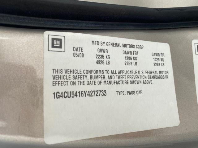 2000 Light Bronzemist Metallic /Taupe Buick Park Avenue Ultra LOW MILES 72,419 (1G4CU5416Y4) with an 3.8L SFI V6 3800 Series II Supercharged Engine engine, Automatic transmission, located at 4701 North Dixie Hwy, Pompano Beach, FL, 33064, (954) 422-2889, 26.240938, -80.123474 - OUR WEBPAGE FLORIDACARS1.COM HAS OVER 100 PHOTOS AND FREE CARFAX LINK 2000 Buick Park Avenue Ultra Sedan 4 DR 3.8L V6 F Gasoline 27 MPG Front Wheel Drive Features ABS Brakes Air Conditioning Alloy Wheels AM/FM Stereo Automatic Transmission Cassette Player CD Audio Cruise Control Front Seat Heaters L- Photo#77