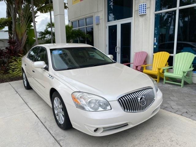 2011 White Diamond Tricoat /Cocoa/Cashmere Buick Lucerne CXL LOW MILES 39,527 (1G4HC5EM2BU) with an 3.9L V6 SFI Flex-Fuel Engine engine, Automatic transmission, located at 4701 North Dixie Hwy, Pompano Beach, FL, 33064, (954) 422-2889, 26.240938, -80.123474 - OUR WEBPAGE FLORIDACARS1.COM HAS OVER 100 PHOTOS AND FREE CARFAX LINK 2011 Buick Lucerne CXL Sedan 4 DR 3.9L V6 F OHV 12V Flex Fuel 27 MPG Front Wheel Drive Features ABS Brakes Air Conditioning Alloy Wheels AM/FM Stereo Automatic Transmission Auxiliary Audio Input Blind Spot Monitor Bluetooth Techno- Photo#1