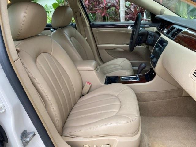 2011 White Diamond Tricoat /Cocoa/Cashmere Buick Lucerne CXL LOW MILES 39,527 (1G4HC5EM2BU) with an 3.9L V6 SFI Flex-Fuel Engine engine, Automatic transmission, located at 4701 North Dixie Hwy, Pompano Beach, FL, 33064, (954) 422-2889, 26.240938, -80.123474 - OUR WEBPAGE FLORIDACARS1.COM HAS OVER 100 PHOTOS AND FREE CARFAX LINK 2011 Buick Lucerne CXL Sedan 4 DR 3.9L V6 F OHV 12V Flex Fuel 27 MPG Front Wheel Drive Features ABS Brakes Air Conditioning Alloy Wheels AM/FM Stereo Automatic Transmission Auxiliary Audio Input Blind Spot Monitor Bluetooth Techno- Photo#78