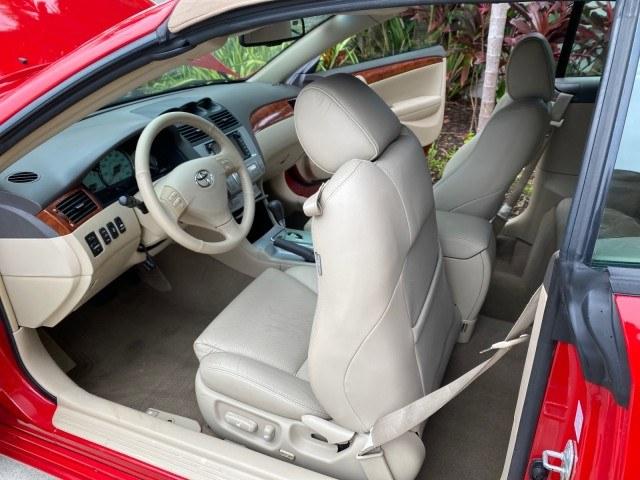 2006 Absolutely Red /Ivory Toyota Camry Solara SLE V6 LOW MILES 82,218 1 OWNER (4T1FA38P16U) with an 3.3L DOHC SMPI 24-Valve V6 Engine engine, Automatic transmission, located at 4701 North Dixie Hwy, Pompano Beach, FL, 33064, (954) 422-2889, 26.240938, -80.123474 - OUR WEBPAGE FLORIDACARS1.COM HAS OVER 100 PHOTOS AND FREE CARFAX LINK 2006 Toyota Camry Solara SLE V6 1 OWNER Convertible 3.3L V6 F DOHC 24V Gasoline 29 MPG Front Wheel Drive Features ABS Brakes Air Conditioning Alloy Wheels AM/FM Stereo Automatic Transmission CD Audio Cruise Control Front Seat Heat- Photo#13