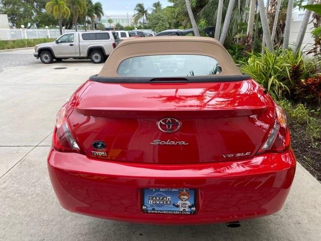 2006 Absolutely Red /Ivory Toyota Camry Solara SLE V6 LOW MILES 82,218 1 OWNER (4T1FA38P16U) with an 3.3L DOHC SMPI 24-Valve V6 Engine engine, Automatic transmission, located at 4701 North Dixie Hwy, Pompano Beach, FL, 33064, (954) 422-2889, 26.240938, -80.123474 - OUR WEBPAGE FLORIDACARS1.COM HAS OVER 100 PHOTOS AND FREE CARFAX LINK 2006 Toyota Camry Solara SLE V6 1 OWNER Convertible 3.3L V6 F DOHC 24V Gasoline 29 MPG Front Wheel Drive Features ABS Brakes Air Conditioning Alloy Wheels AM/FM Stereo Automatic Transmission CD Audio Cruise Control Front Seat Heat- Photo#35
