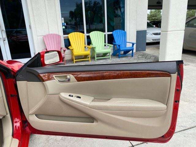 2006 Absolutely Red /Ivory Toyota Camry Solara SLE V6 LOW MILES 82,218 1 OWNER (4T1FA38P16U) with an 3.3L DOHC SMPI 24-Valve V6 Engine engine, Automatic transmission, located at 4701 North Dixie Hwy, Pompano Beach, FL, 33064, (954) 422-2889, 26.240938, -80.123474 - OUR WEBPAGE FLORIDACARS1.COM HAS OVER 100 PHOTOS AND FREE CARFAX LINK 2006 Toyota Camry Solara SLE V6 1 OWNER Convertible 3.3L V6 F DOHC 24V Gasoline 29 MPG Front Wheel Drive Features ABS Brakes Air Conditioning Alloy Wheels AM/FM Stereo Automatic Transmission CD Audio Cruise Control Front Seat Heat- Photo#94