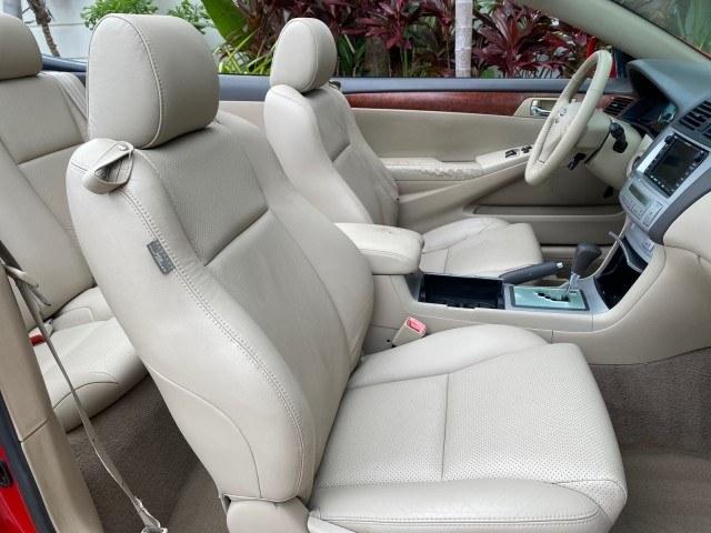 2006 Absolutely Red /Ivory Toyota Camry Solara SLE V6 LOW MILES 82,218 1 OWNER (4T1FA38P16U) with an 3.3L DOHC SMPI 24-Valve V6 Engine engine, Automatic transmission, located at 4701 North Dixie Hwy, Pompano Beach, FL, 33064, (954) 422-2889, 26.240938, -80.123474 - OUR WEBPAGE FLORIDACARS1.COM HAS OVER 100 PHOTOS AND FREE CARFAX LINK 2006 Toyota Camry Solara SLE V6 1 OWNER Convertible 3.3L V6 F DOHC 24V Gasoline 29 MPG Front Wheel Drive Features ABS Brakes Air Conditioning Alloy Wheels AM/FM Stereo Automatic Transmission CD Audio Cruise Control Front Seat Heat- Photo#95