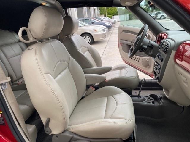2005 Inferno Red Crystal Pearl /Taupe/Pearl Beige Chrysler PT Cruiser Touring CONV LOW MILES 34,462 (3C3AY55E85T) with an 2.4L DOHC SMPI 16-Valve I4 Engine engine, Automatic transmission, located at 4701 North Dixie Hwy, Pompano Beach, FL, 33064, (954) 422-2889, 26.240938, -80.123474 - OUR WEBPAGE FLORIDACARS1.COM HAS OVER 100 PHOTOS AND FREE CARFAX LINK 2005 Chrysler PT Cruiser Touring Convertible 2.4L I4 F DOHC 16V Gasoline 29 MPG Front Wheel Drive Features ABS Brakes Air Conditioning Alloy Wheels AM/FM Stereo Automatic Transmission Cassette Player CD Audio Cruise Control Leathe- Photo#12