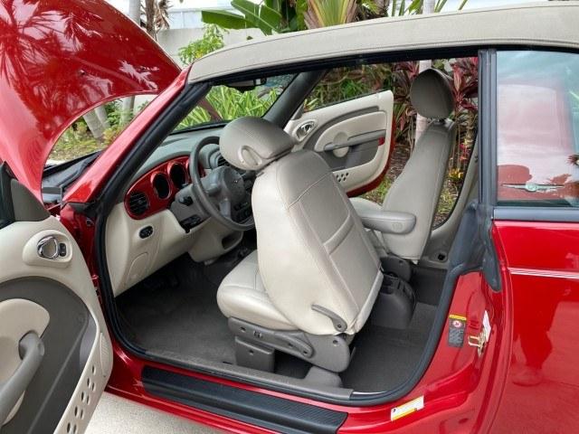 2005 Inferno Red Crystal Pearl /Taupe/Pearl Beige Chrysler PT Cruiser Touring CONV LOW MILES 34,462 (3C3AY55E85T) with an 2.4L DOHC SMPI 16-Valve I4 Engine engine, Automatic transmission, located at 4701 North Dixie Hwy, Pompano Beach, FL, 33064, (954) 422-2889, 26.240938, -80.123474 - OUR WEBPAGE FLORIDACARS1.COM HAS OVER 100 PHOTOS AND FREE CARFAX LINK 2005 Chrysler PT Cruiser Touring Convertible 2.4L I4 F DOHC 16V Gasoline 29 MPG Front Wheel Drive Features ABS Brakes Air Conditioning Alloy Wheels AM/FM Stereo Automatic Transmission Cassette Player CD Audio Cruise Control Leathe- Photo#13