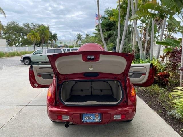 2005 Inferno Red Crystal Pearl /Taupe/Pearl Beige Chrysler PT Cruiser Touring CONV LOW MILES 34,462 (3C3AY55E85T) with an 2.4L DOHC SMPI 16-Valve I4 Engine engine, Automatic transmission, located at 4701 North Dixie Hwy, Pompano Beach, FL, 33064, (954) 422-2889, 26.240938, -80.123474 - OUR WEBPAGE FLORIDACARS1.COM HAS OVER 100 PHOTOS AND FREE CARFAX LINK 2005 Chrysler PT Cruiser Touring Convertible 2.4L I4 F DOHC 16V Gasoline 29 MPG Front Wheel Drive Features ABS Brakes Air Conditioning Alloy Wheels AM/FM Stereo Automatic Transmission Cassette Player CD Audio Cruise Control Leathe- Photo#15