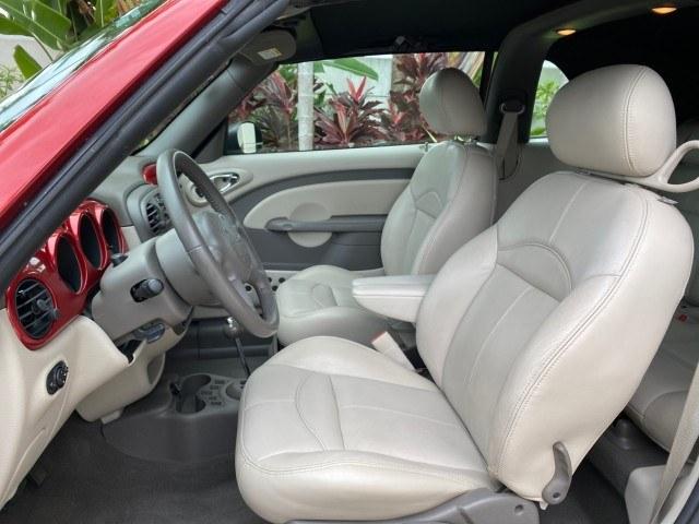 2005 Inferno Red Crystal Pearl /Taupe/Pearl Beige Chrysler PT Cruiser Touring CONV LOW MILES 34,462 (3C3AY55E85T) with an 2.4L DOHC SMPI 16-Valve I4 Engine engine, Automatic transmission, located at 4701 North Dixie Hwy, Pompano Beach, FL, 33064, (954) 422-2889, 26.240938, -80.123474 - OUR WEBPAGE FLORIDACARS1.COM HAS OVER 100 PHOTOS AND FREE CARFAX LINK 2005 Chrysler PT Cruiser Touring Convertible 2.4L I4 F DOHC 16V Gasoline 29 MPG Front Wheel Drive Features ABS Brakes Air Conditioning Alloy Wheels AM/FM Stereo Automatic Transmission Cassette Player CD Audio Cruise Control Leathe- Photo#33