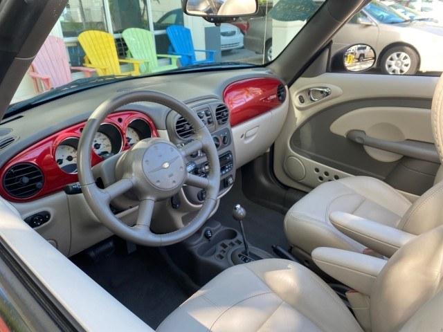 2005 Inferno Red Crystal Pearl /Taupe/Pearl Beige Chrysler PT Cruiser Touring CONV LOW MILES 34,462 (3C3AY55E85T) with an 2.4L DOHC SMPI 16-Valve I4 Engine engine, Automatic transmission, located at 4701 North Dixie Hwy, Pompano Beach, FL, 33064, (954) 422-2889, 26.240938, -80.123474 - OUR WEBPAGE FLORIDACARS1.COM HAS OVER 100 PHOTOS AND FREE CARFAX LINK 2005 Chrysler PT Cruiser Touring Convertible 2.4L I4 F DOHC 16V Gasoline 29 MPG Front Wheel Drive Features ABS Brakes Air Conditioning Alloy Wheels AM/FM Stereo Automatic Transmission Cassette Player CD Audio Cruise Control Leathe- Photo#82