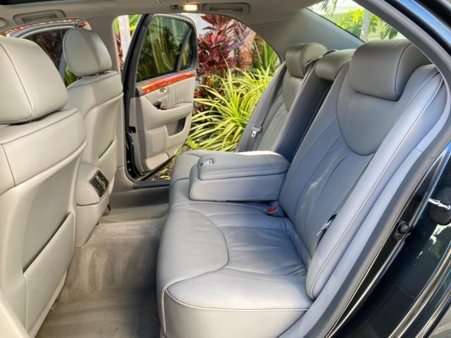 2004 Flint Mica /Ash Lexus LS 430 LOW MILES 79,700 1 OWNER (JTHBN36F740) with an 4.3L DOHC EFI 32-Valve V8 Engine engine, Automatic transmission, located at 4701 North Dixie Hwy, Pompano Beach, FL, 33064, (954) 422-2889, 26.240938, -80.123474 - OUR WEBPAGE FLORIDACARS1.COM HAS OVER 100 PHOTOS AND FREE CARFAX LINK 2004 Lexus LS 430 1 OWNER Sedan 4 DR 4.3L V8 F DOHC 32V Gasoline 25 MPG Rear Wheel Drive Features A/C Seat(s) ABS Brakes Air Conditioning Alloy Wheels AM/FM Stereo Automatic Transmission Cassette Player CD Audio Cruise Control Lea- Photo#14