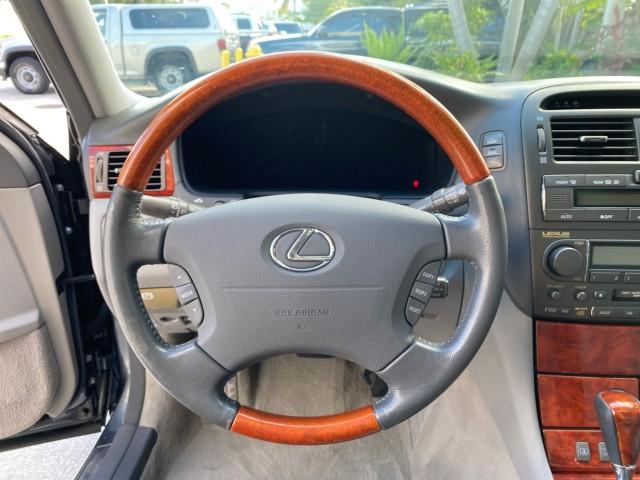 2004 Flint Mica /Ash Lexus LS 430 LOW MILES 79,700 1 OWNER (JTHBN36F740) with an 4.3L DOHC EFI 32-Valve V8 Engine engine, Automatic transmission, located at 4701 North Dixie Hwy, Pompano Beach, FL, 33064, (954) 422-2889, 26.240938, -80.123474 - OUR WEBPAGE FLORIDACARS1.COM HAS OVER 100 PHOTOS AND FREE CARFAX LINK 2004 Lexus LS 430 1 OWNER Sedan 4 DR 4.3L V8 F DOHC 32V Gasoline 25 MPG Rear Wheel Drive Features A/C Seat(s) ABS Brakes Air Conditioning Alloy Wheels AM/FM Stereo Automatic Transmission Cassette Player CD Audio Cruise Control Lea- Photo#34