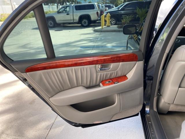 2004 Flint Mica /Ash Lexus LS 430 LOW MILES 79,700 1 OWNER (JTHBN36F740) with an 4.3L DOHC EFI 32-Valve V8 Engine engine, Automatic transmission, located at 4701 North Dixie Hwy, Pompano Beach, FL, 33064, (954) 422-2889, 26.240938, -80.123474 - OUR WEBPAGE FLORIDACARS1.COM HAS OVER 100 PHOTOS AND FREE CARFAX LINK 2004 Lexus LS 430 1 OWNER Sedan 4 DR 4.3L V8 F DOHC 32V Gasoline 25 MPG Rear Wheel Drive Features A/C Seat(s) ABS Brakes Air Conditioning Alloy Wheels AM/FM Stereo Automatic Transmission Cassette Player CD Audio Cruise Control Lea- Photo#54