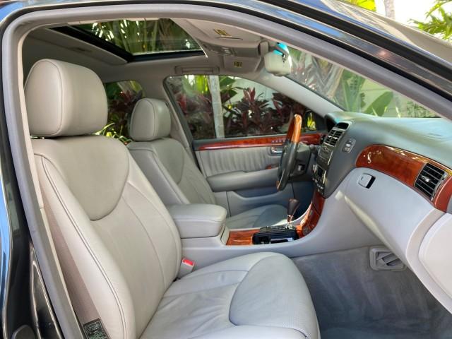 2004 Flint Mica /Ash Lexus LS 430 LOW MILES 79,700 1 OWNER (JTHBN36F740) with an 4.3L DOHC EFI 32-Valve V8 Engine engine, Automatic transmission, located at 4701 North Dixie Hwy, Pompano Beach, FL, 33064, (954) 422-2889, 26.240938, -80.123474 - OUR WEBPAGE FLORIDACARS1.COM HAS OVER 100 PHOTOS AND FREE CARFAX LINK 2004 Lexus LS 430 1 OWNER Sedan 4 DR 4.3L V8 F DOHC 32V Gasoline 25 MPG Rear Wheel Drive Features A/C Seat(s) ABS Brakes Air Conditioning Alloy Wheels AM/FM Stereo Automatic Transmission Cassette Player CD Audio Cruise Control Lea- Photo#79